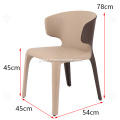 Wooden Dining Chair With Armrest Modern dining chair in leather Manufactory